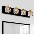 Metal Modern Vanity Lights with Crystal Glass Shade - Gold - image 1