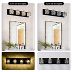 Metal Modern Vanity Lights with Crystal Glass Shade - Gold - image 7