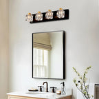 Metal Modern Vanity Lights with Crystal Glass Shade - Gold - image 8