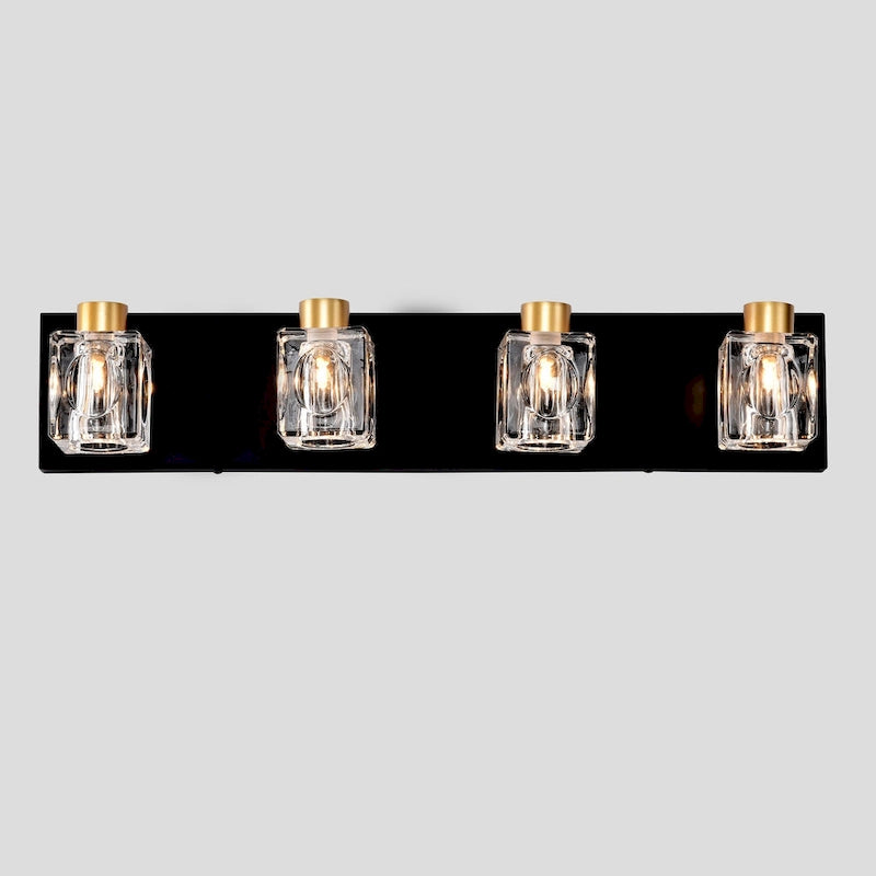 Metal Modern Vanity Lights with Crystal Glass Shade - Gold - image 9