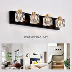 Metal Modern Vanity Lights with Crystal Glass Shade - Gold - image 11