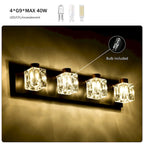 Metal Modern Vanity Lights with Crystal Glass Shade - Gold - image 12