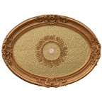 Golden Rocaille Oval Chandelier Ceiling Medallion - image 2