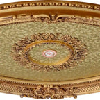 Golden Rocaille Oval Chandelier Ceiling Medallion - image 3