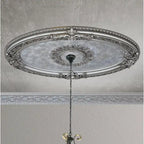 Golden Rocaille Oval Chandelier Ceiling Medallion - image 5