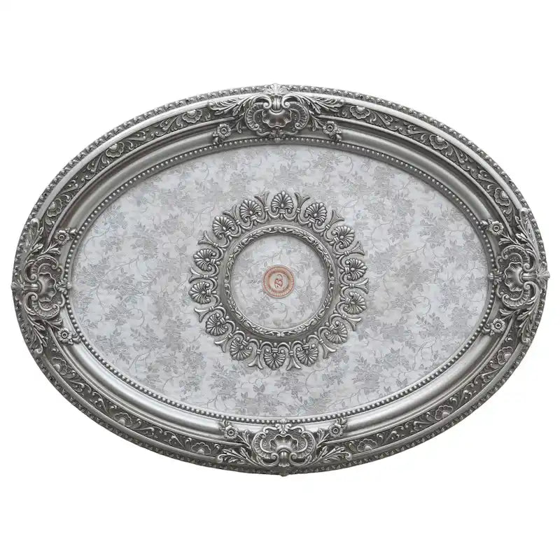 Golden Rocaille Oval Chandelier Ceiling Medallion - image 6