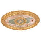Golden Rocaille Oval Chandelier Ceiling Medallion - image 12