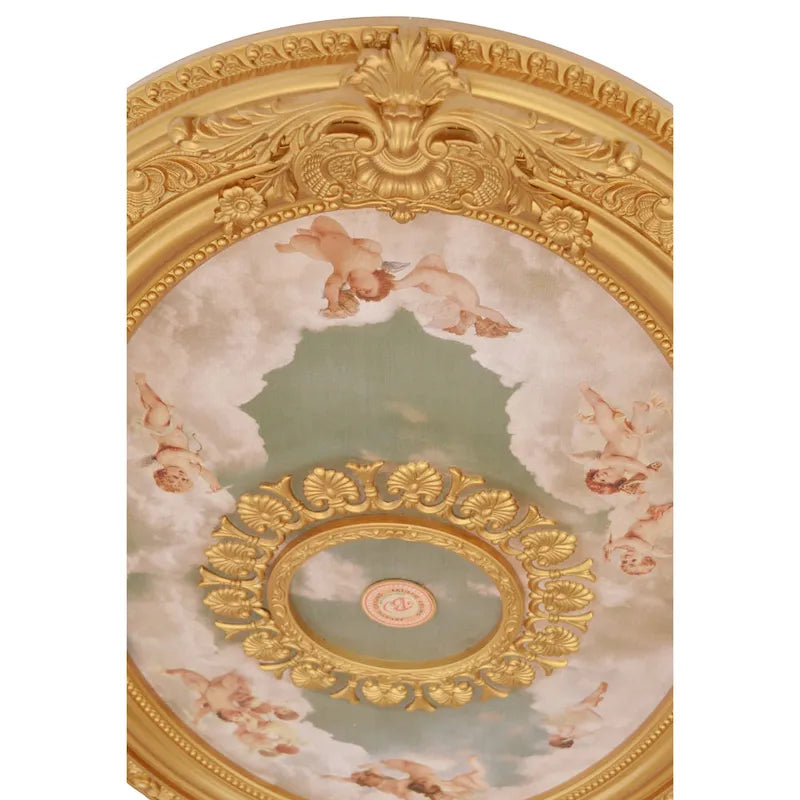 Golden Rocaille Oval Chandelier Ceiling Medallion - image 13