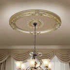 Golden Rocaille Oval Chandelier Ceiling Medallion - image 15