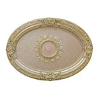 Golden Rocaille Oval Chandelier Ceiling Medallion - image 16