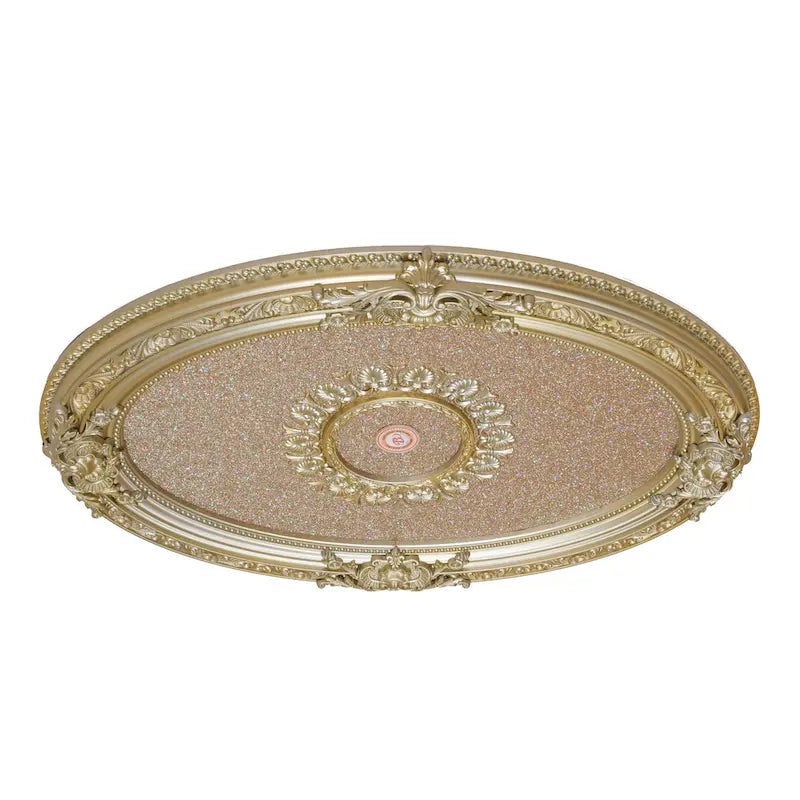 Golden Rocaille Oval Chandelier Ceiling Medallion - image 17