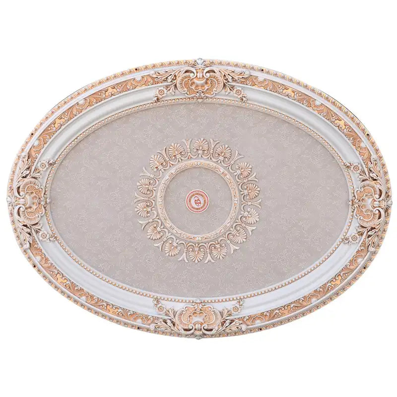 Golden Rocaille Oval Chandelier Ceiling Medallion - image 21