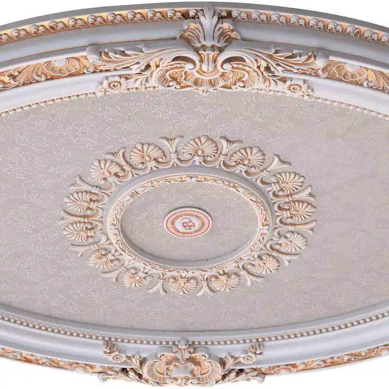 Golden Rocaille Oval Chandelier Ceiling Medallion - image 22