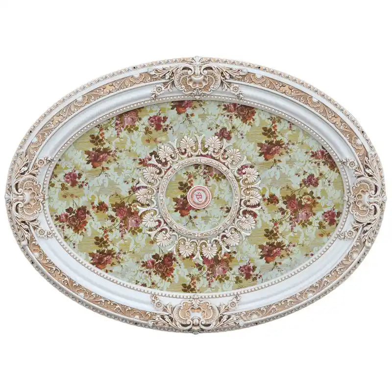 Golden Rocaille Oval Chandelier Ceiling Medallion - image 25