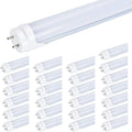 5FT T8 LED Tube Light, Type A Plug& Play, Type B Ballast Bypass Double Ended, 26W=65W, 3000LM, 5000K, Frosted, 25 Pack - image 1