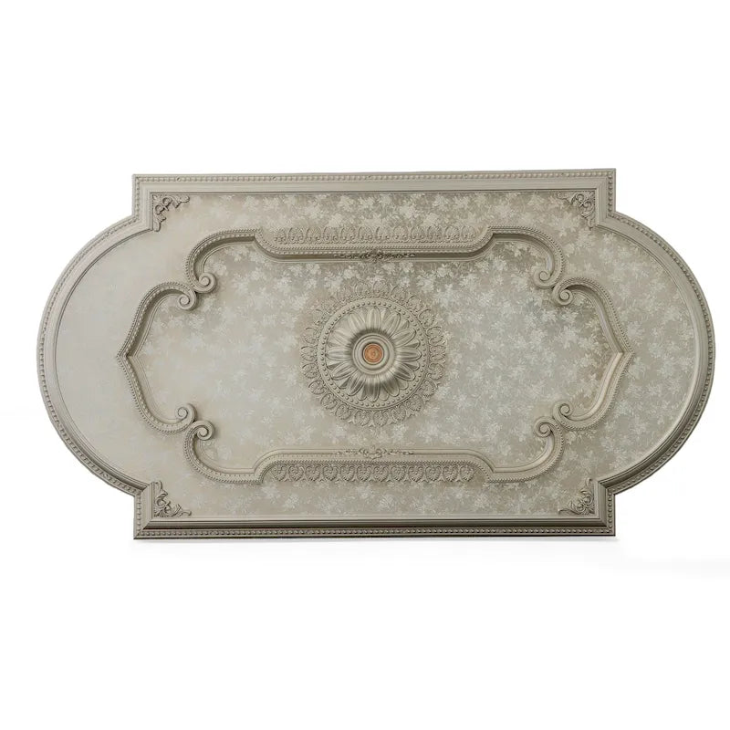 Lustre rectangulaire Blanco, médaillon de plafond 94 pouces