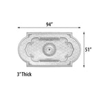 Blanco Rectangular Chandelier Ceiling Medallion 94 inches - image 4