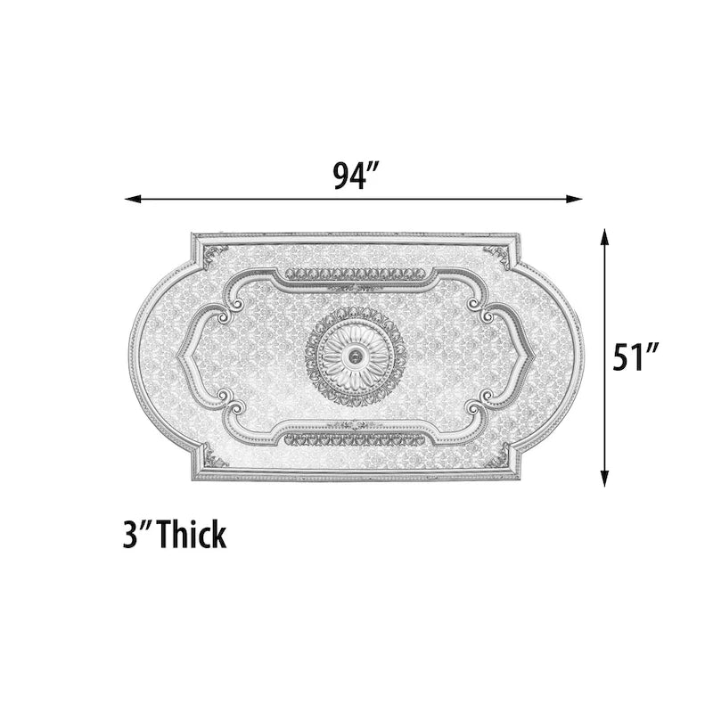 Blanco Rectangular Chandelier Ceiling Medallion 94 inches - image 4