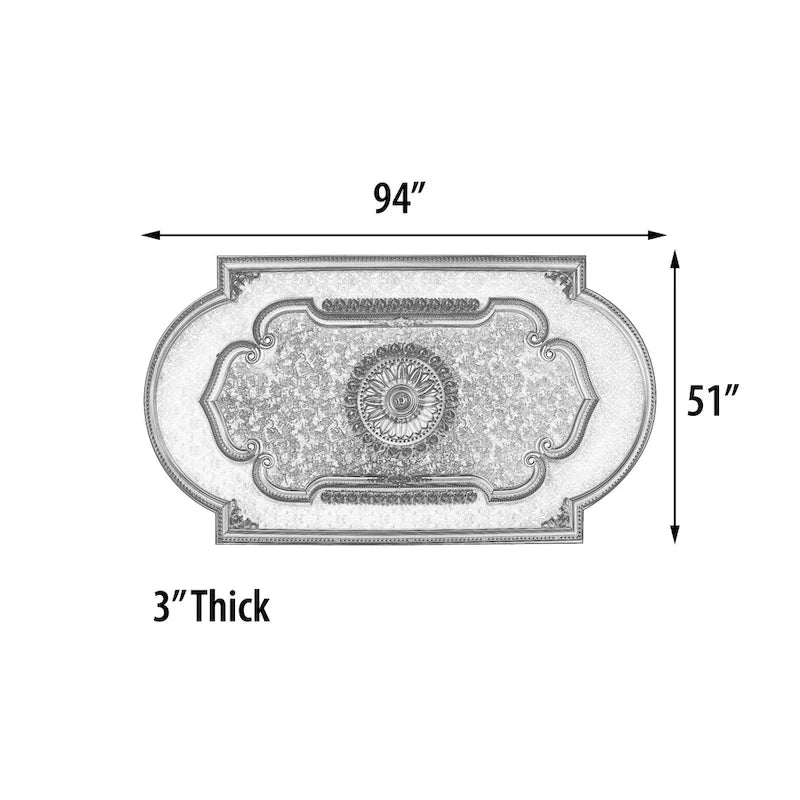 Blanco Rectangular Chandelier Ceiling Medallion 94 inches - image 8