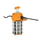 150 Watt LED Hi-Lumen Temporary High Bay Caged Lamp 5000K Integrated Cord and Plug and Hook 120 Volts - Orange - image 4