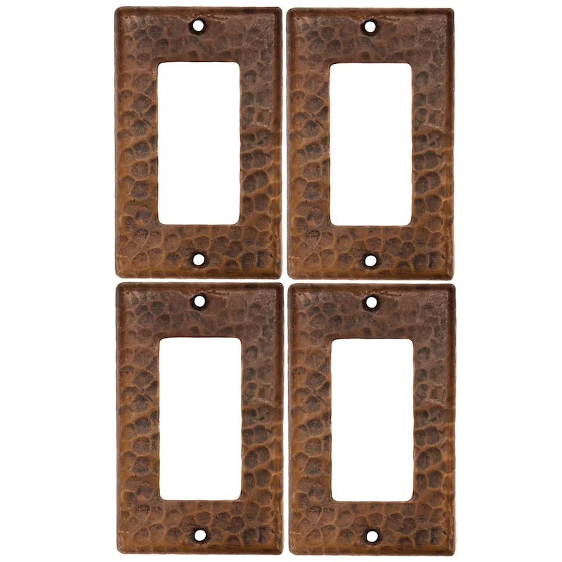 Plaque de protection pour interrupteur différentiel/à bascule en cuivre Premier Copper Products - Quantité : 4 (SR1_PKG4) - Marron