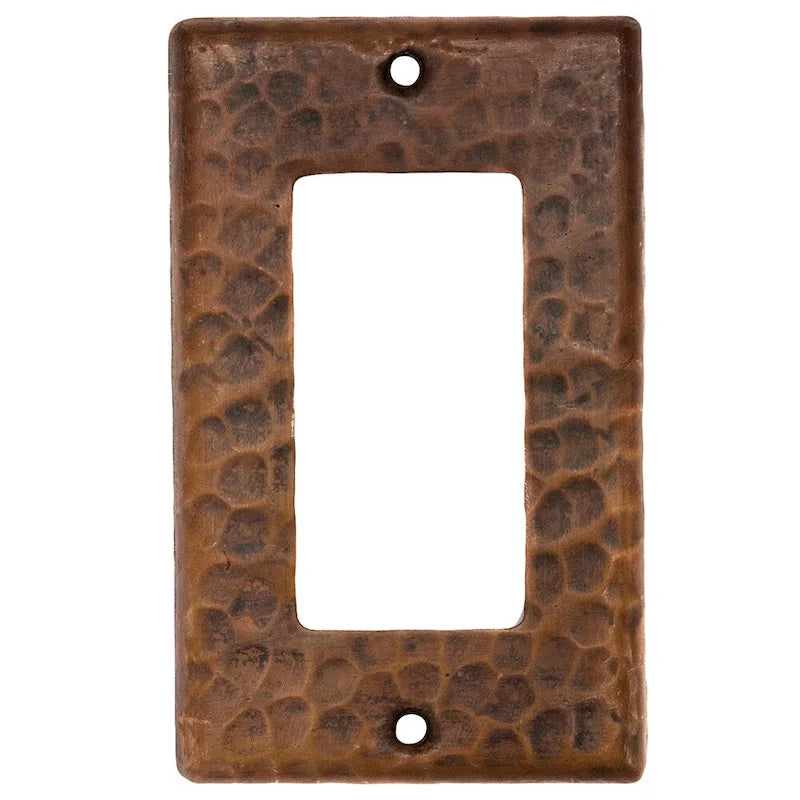 Plaque de protection pour interrupteur différentiel/à bascule en cuivre Premier Copper Products - Quantité : 2 (SR1_PKG2) - Marron