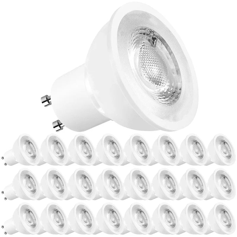 Luxrite MR16 GU10 LED Bulbs Dimmable, 50W Halogen Equivalent, 500 Lumens, 120V, Enclosed Fixture Rated (24 Pack) - image 1