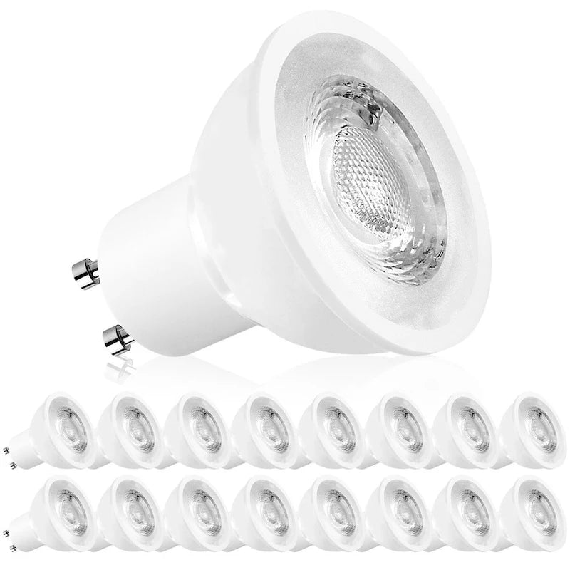 Luxrite MR16 GU10 LED Bulbs Dimmable, 50W Halogen Equivalent, 500 Lumens, 120V, Enclosed Fixture Rated (16 Pack) - image 1