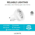 Luxrite MR16 GU10 LED Bulbs Dimmable, 50W Halogen Equivalent, 500 Lumens, 120V, Enclosed Fixture Rated (16 Pack) - image 7