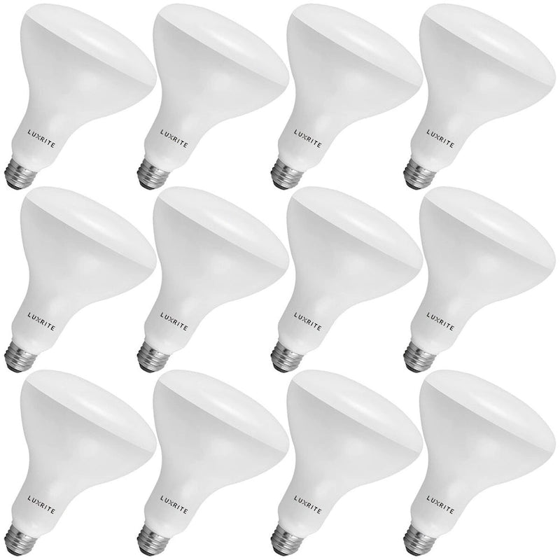 Luxrite BR40 LED Light Bulbs,14W= 85W Dimmable, 1100 Lumen, LED Flood Light Bulb, 14W, E26 Medium Base (12 Pack) - image 1