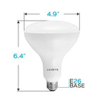 Luxrite BR40 LED Light Bulbs,14W= 85W Dimmable, 1100 Lumen, LED Flood Light Bulb, 14W, E26 Medium Base (12 Pack) - image 7