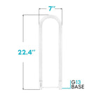 Luxrite U Bend LED Tube Light, T8 T12, 18W (32W Equivalent), 2100 Lumens, Direct or Ballast Bypass, G13 Base (6 Pack) - image 5