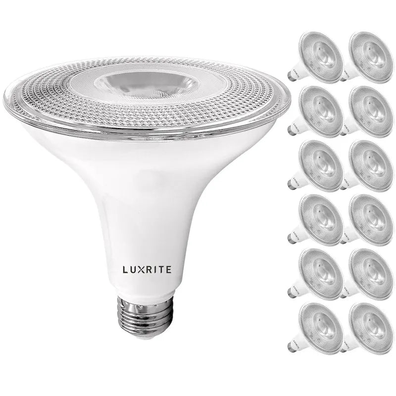 Luxrite 12 Pack LED PAR38 Flood Light Bulb 1250 Lumens 15W Dimmable Wet Rated E26 Base UL Listed - image 1