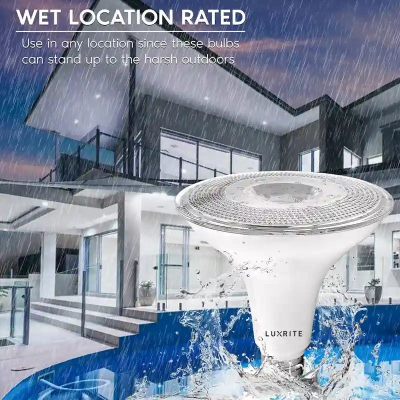 Luxrite 12 Pack LED PAR38 Flood Light Bulb 1250 Lumens 15W Dimmable Wet Rated E26 Base UL Listed - image 2