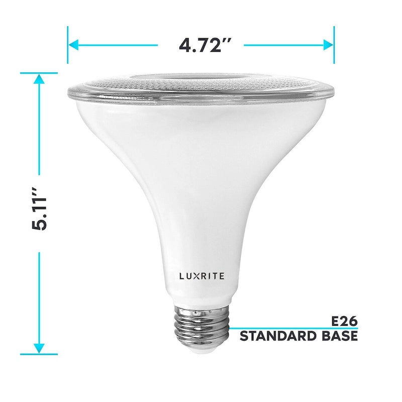 Luxrite 12 Pack LED PAR38 Flood Light Bulb 1250 Lumens 15W Dimmable Wet Rated E26 Base UL Listed - image 4