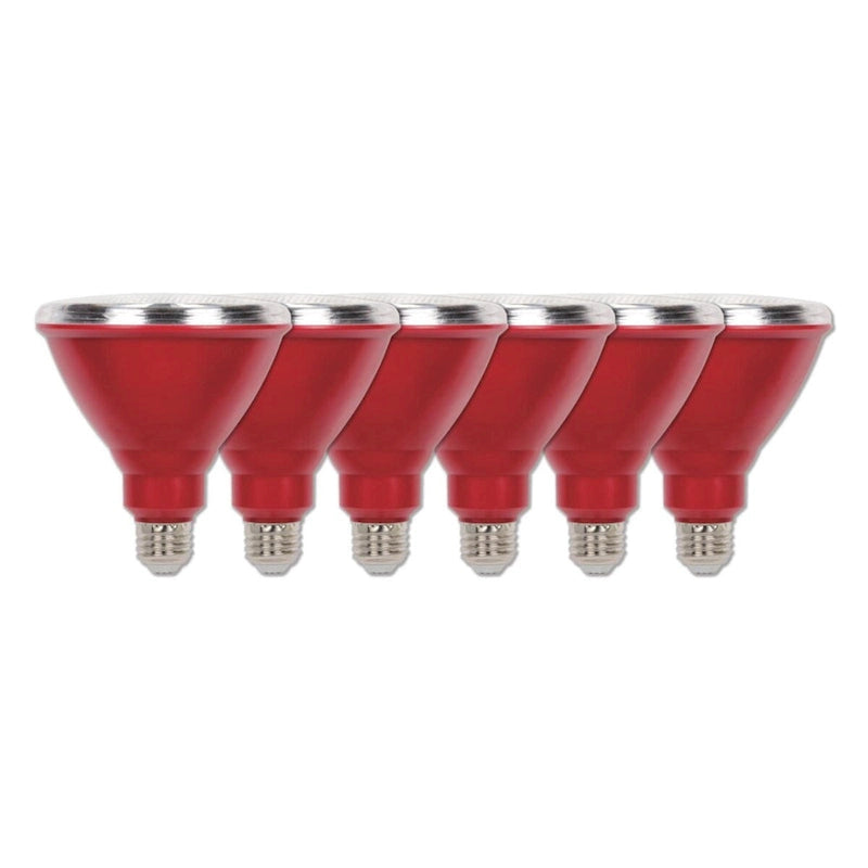 Westinghouse 100-Watt Equivalent Red PAR38 Flood Outdoor Weatherproof LED Light Bulb with Medium Base - 6-Pack - image 2