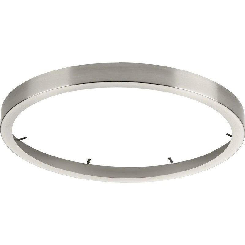 Everlume Collection Brushed Nickel 14  Edgelit Round Trim Ring - 14.410  x 14.410  x 1.570 