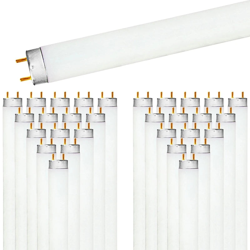 Luxrite (lot de 30) F17T8/765 Tube fluorescent T8 17 W 61 cm (24 pouces) Blanc lumière du jour 6 500 K 1 350 lumens Culot G13 moyen à deux broches