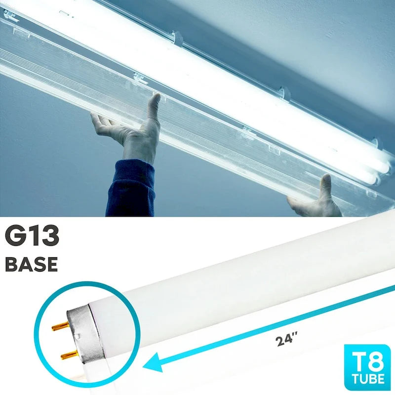 Luxrite (30 Pack) F17T8/765 17W 24 Inch T8 Fluorescent Tube 6500K Daylight White 1350 Lumens G13 Medium Bi-Pin Base - image 3