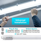 Luxrite 4FT T8 LED Tube Light, Ballast and Ballast Bypass, 13W=32W, 1800 Lumens, Damp Rated 12 Pack - image 11