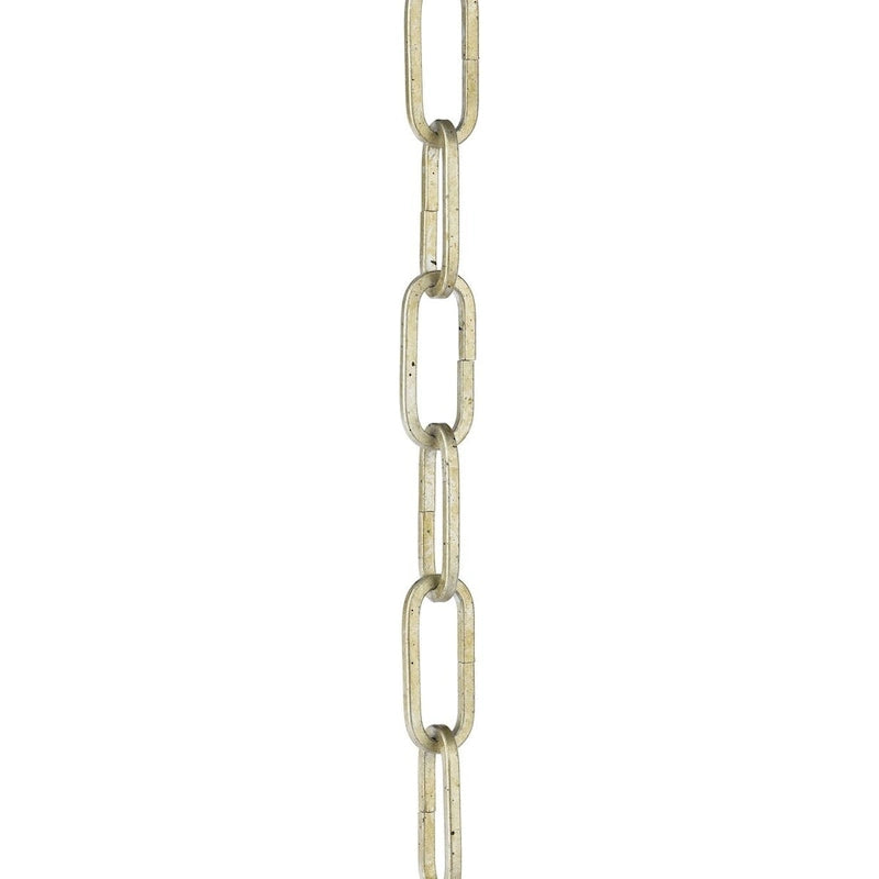 48-inch 9-gauge Gilded Silver Square Profile Accessory Chain - Gilded Silver - 1.125 in x 1.125 in x 48 in