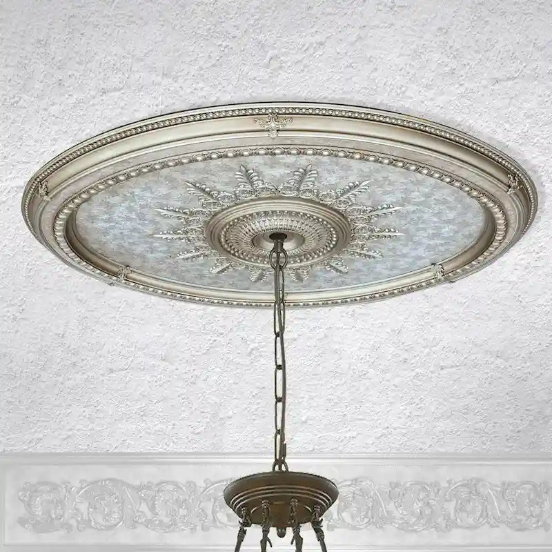 Champagne Large Oval Chandelier Ceiling Medallion 79 inches - image 1