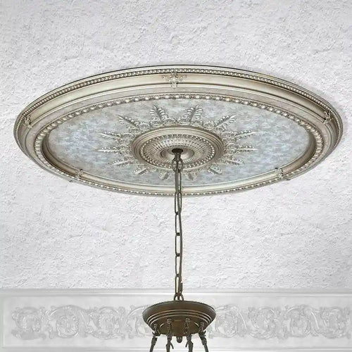 Champagne Large Oval Chandelier Ceiling Medallion 79 inches - image 1