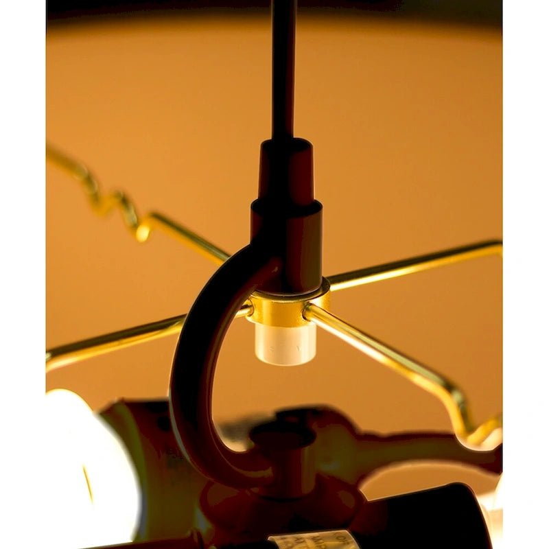 Kit de conversion pour suspension lumineuse à 2 lampes, plafonnier à brancher, cordon de 4,5 m, noir