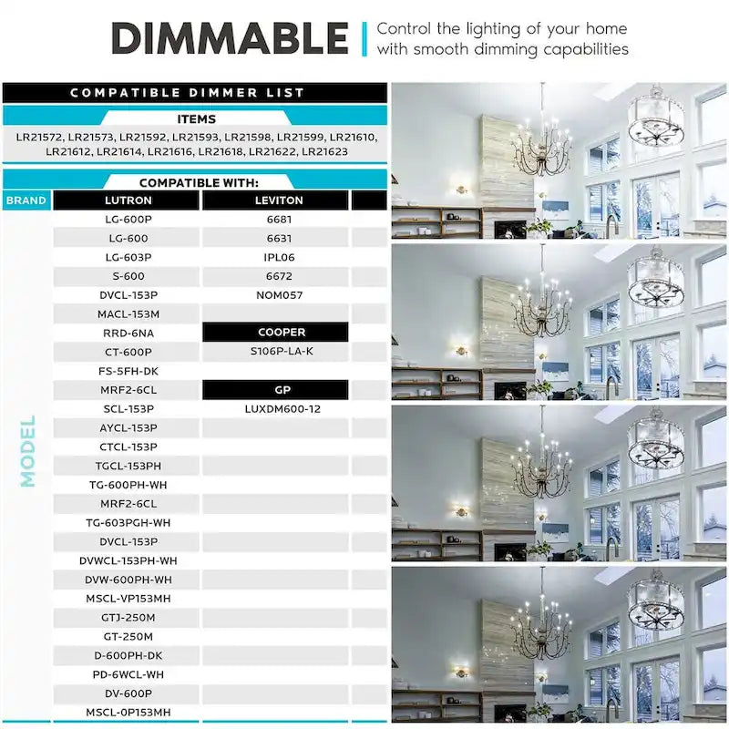 Glass Luxrite Candelabra LED Light Bulbs 100W Equivalent 800 Lumens 7W B11 Dimmable Damp Rated UL Listed E12 12 Pack - image 5