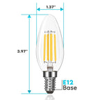 Glass Luxrite Candelabra LED Light Bulbs 100W Equivalent 800 Lumens 7W B11 Dimmable Damp Rated UL Listed E12 12 Pack - image 20