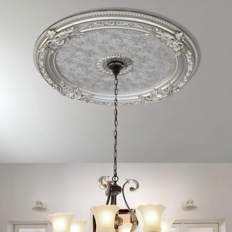 Lustre rond Blanco, médaillon de plafond 36 pouces