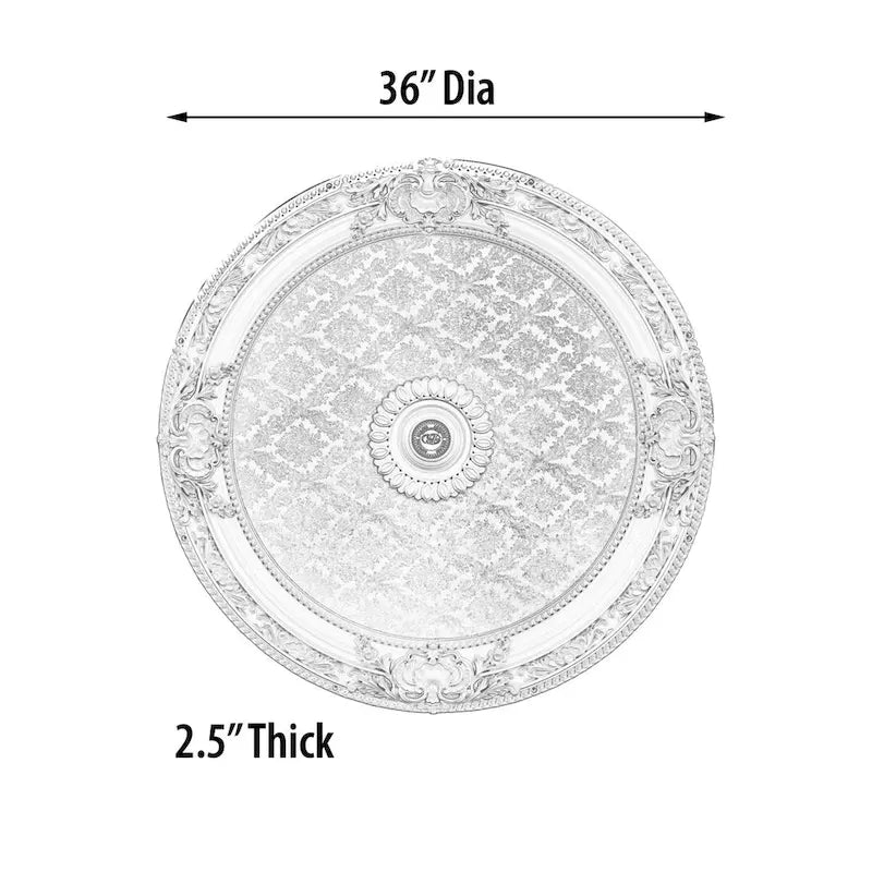 Blanco Round Chandelier Ceiling Medallion 36in - image 5