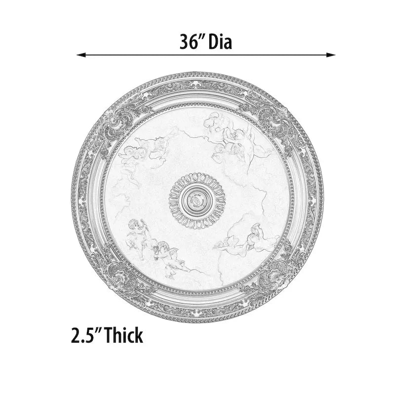 Blanco Round Chandelier Ceiling Medallion 36in - image 20