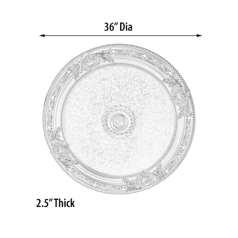 Blanco Round Chandelier Ceiling Medallion 36in - image 25